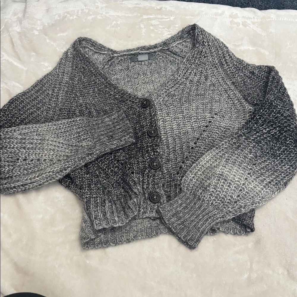 Natural Reflections Black and Gray Women's Cardigan - Picture 4 of 4